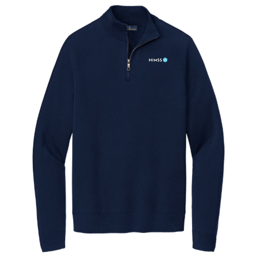 Shop HIMSS Global Conference and Exhibition - Brooks Brothers Cotton Stretch 1/4-Zip Sweater