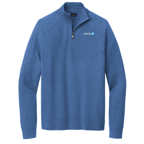 Shop HIMSS Global Conference and Exhibition - Brooks Brothers Cotton Stretch 1/4-Zip Sweater